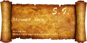 Strompf Imre névjegykártya